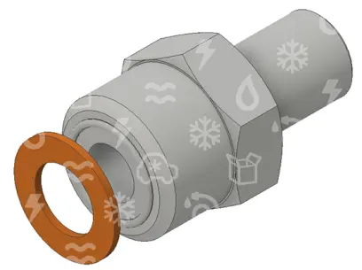 adaptér šroubovací odlučovače oleje Danfoss, OUB 1, 3/8